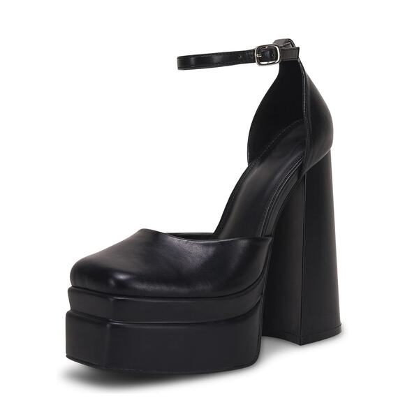 Womens Platform Chunky High Block Heels Ankle Strap Size 7 - Picture 1 of 4